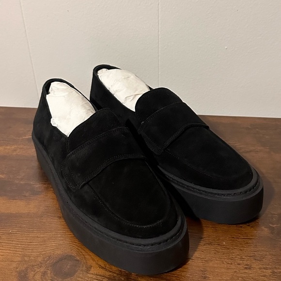 Aquatalia Lorita Genuine Leather Suede Weatherproof Loafers 38/7.5 Slip On Shoes - Picture 3 of 6